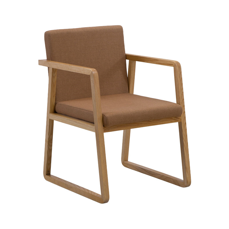 Chaise de salle à manger traditionnelle en bois, chaise de salle à manger à dossier solide avec bras
