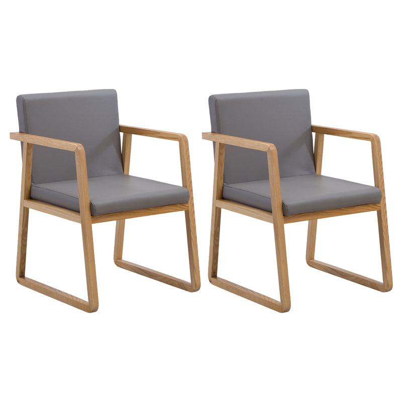 Silla lateral de comedor de madera tradicional, silla de comedor con respaldo sólido para el hogar con brazo