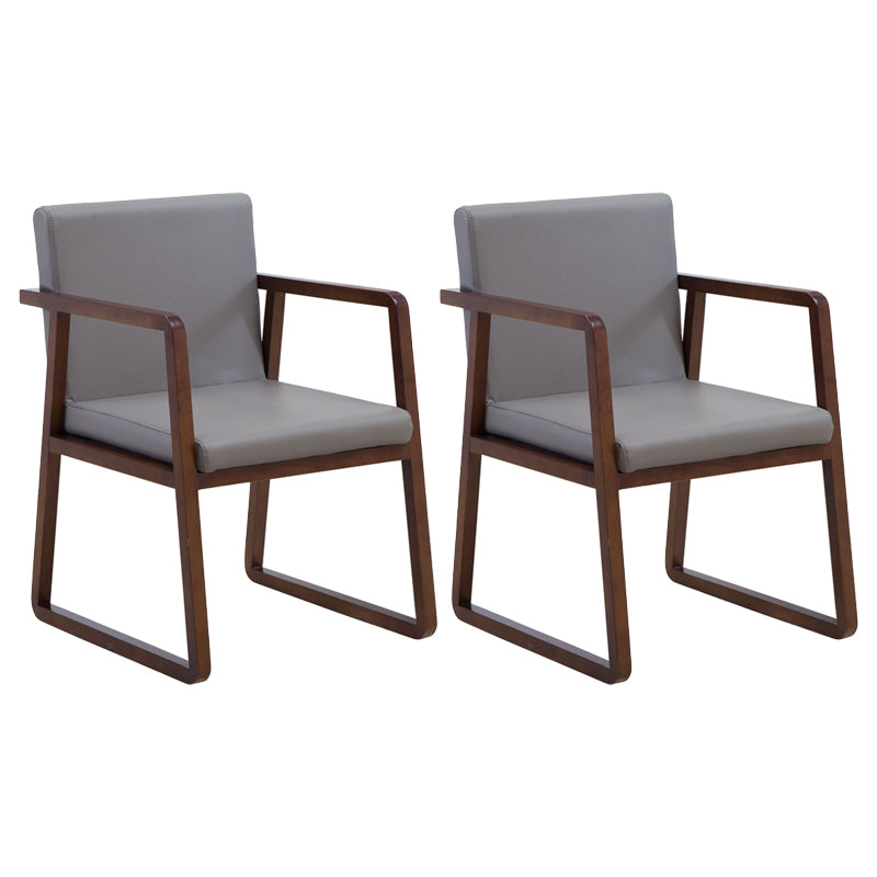 Silla lateral de comedor de madera tradicional, silla de comedor con respaldo sólido para el hogar con brazo