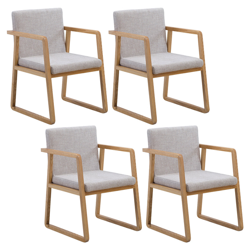 Silla lateral de comedor de madera tradicional, silla de comedor con respaldo sólido para el hogar con brazo