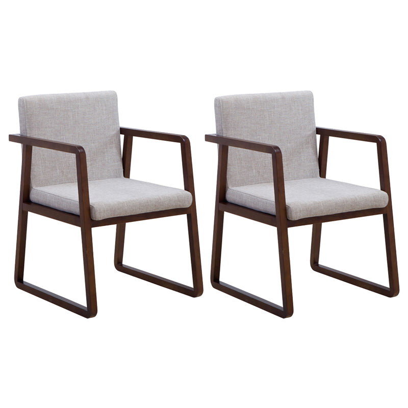 Silla lateral de comedor de madera tradicional, silla de comedor con respaldo sólido para el hogar con brazo