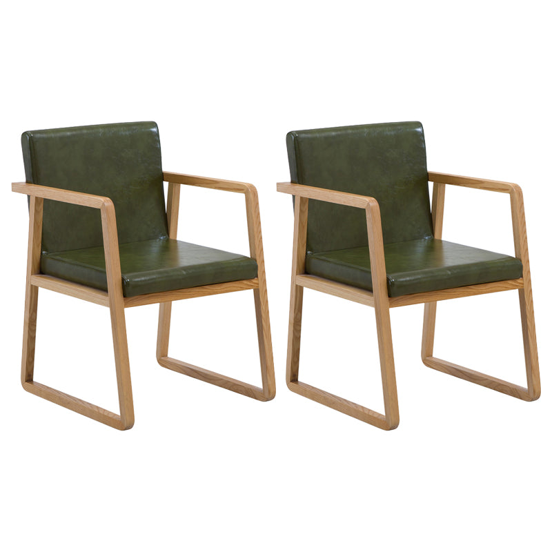Silla lateral de comedor de madera tradicional, silla de comedor con respaldo sólido para el hogar con brazo
