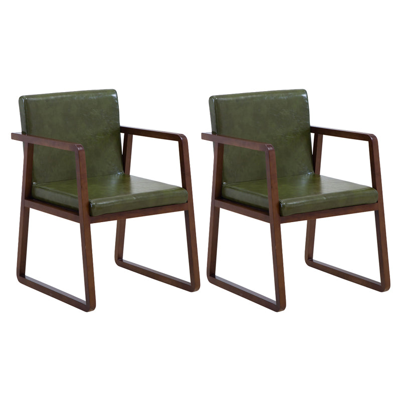 Silla lateral de comedor de madera tradicional, silla de comedor con respaldo sólido para el hogar con brazo