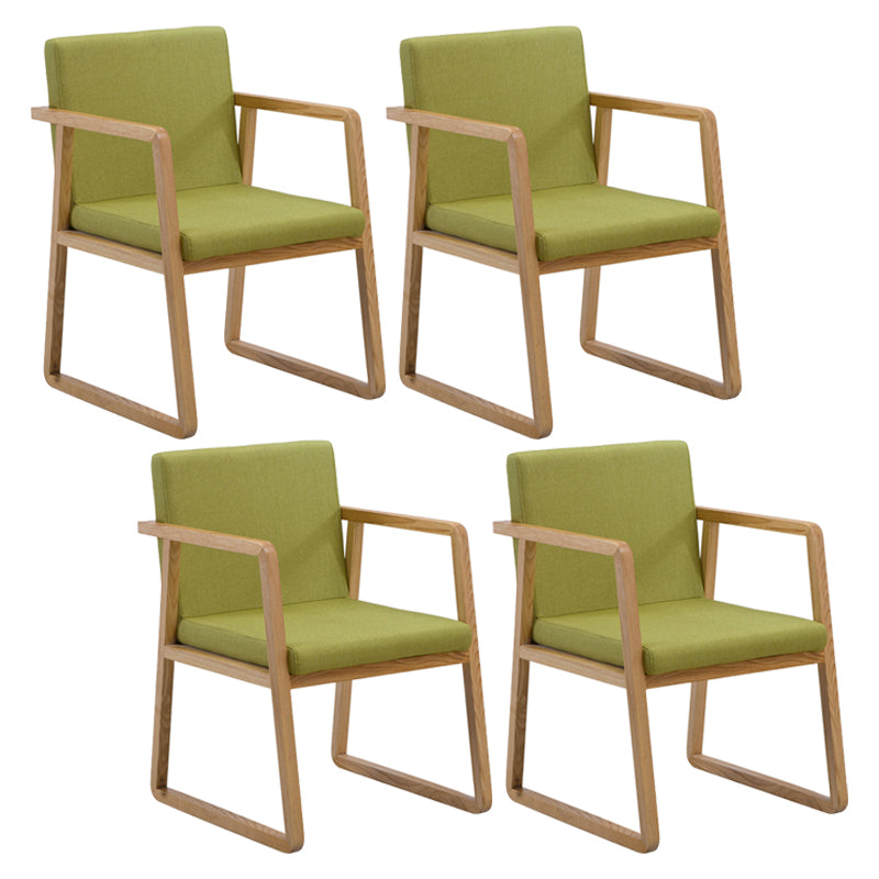 Silla lateral de comedor de madera tradicional, silla de comedor con respaldo sólido para el hogar con brazo