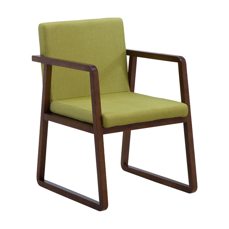 Silla lateral de comedor de madera tradicional, silla de comedor con respaldo sólido para el hogar con brazo