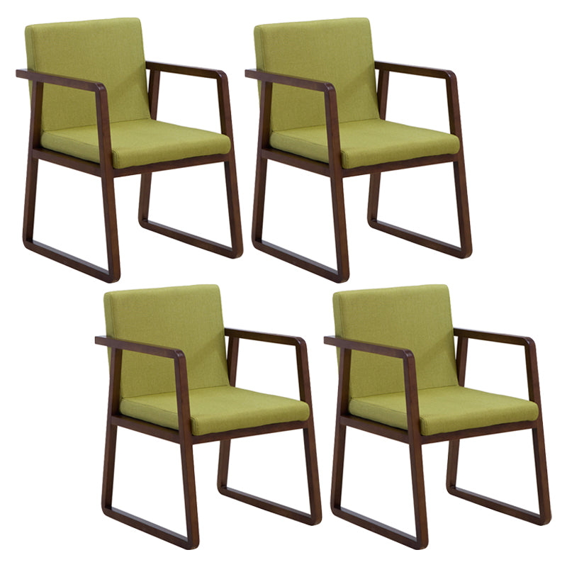 Silla lateral de comedor de madera tradicional, silla de comedor con respaldo sólido para el hogar con brazo