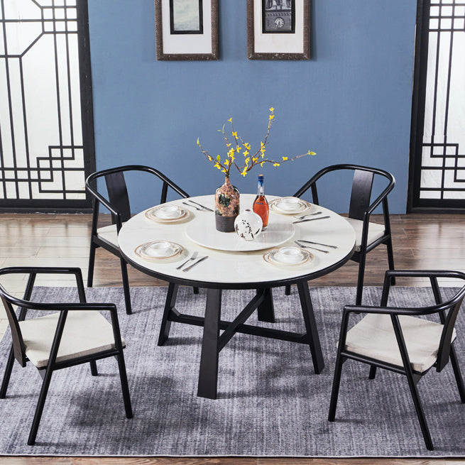 Sillas de madera de fresno de estilo tradicional, silla con brazo trasero de listón para comedor