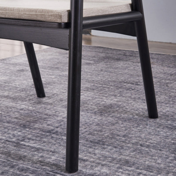 Sillas de madera de fresno de estilo tradicional, silla con brazo trasero de listón para comedor