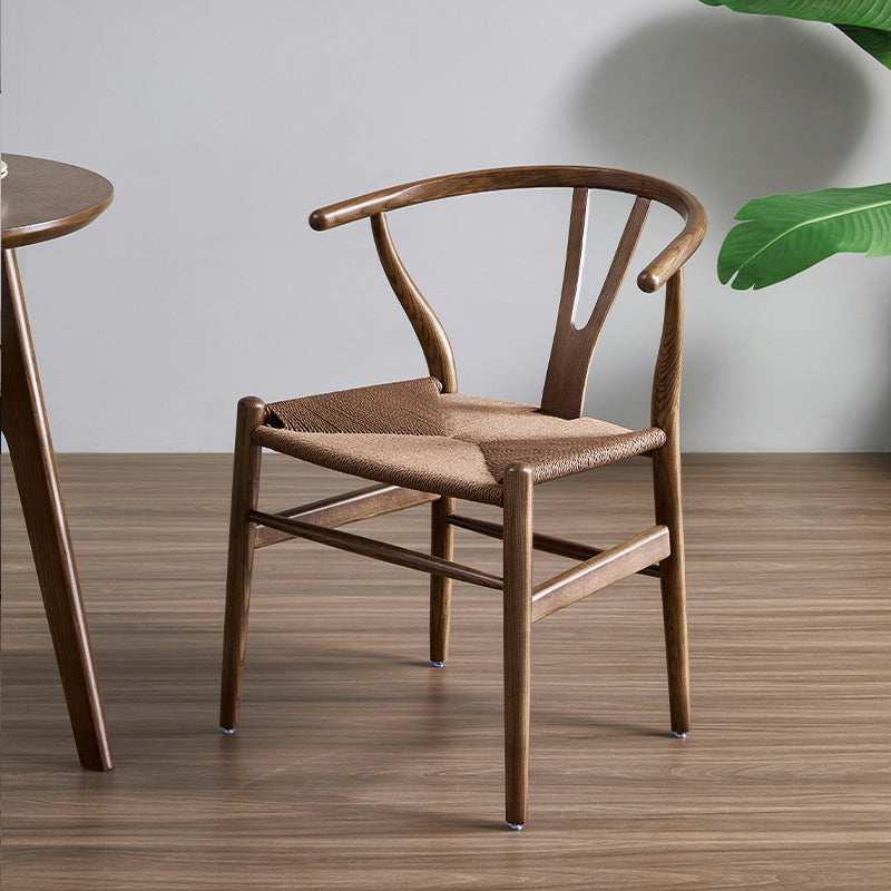 Chaise de salle à manger naturelle de Wishbone tapissée contemporaine de fauteuil de restaurant