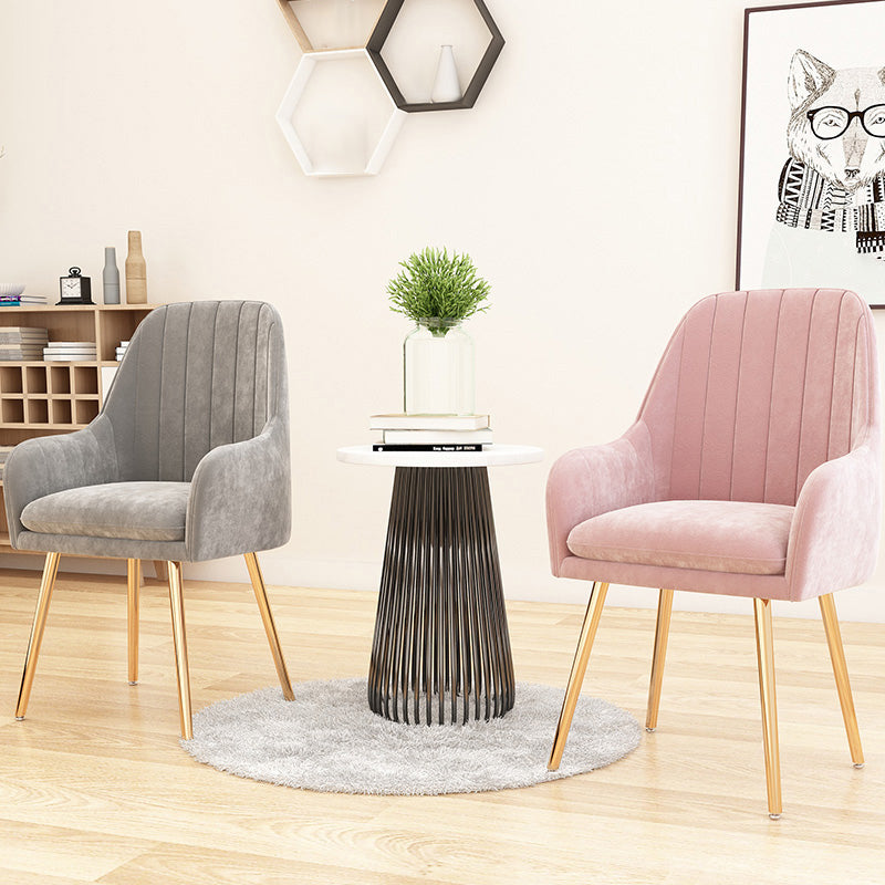 Silla de comedor tapizada escandinava con respaldo sólido, silla individual para el hogar