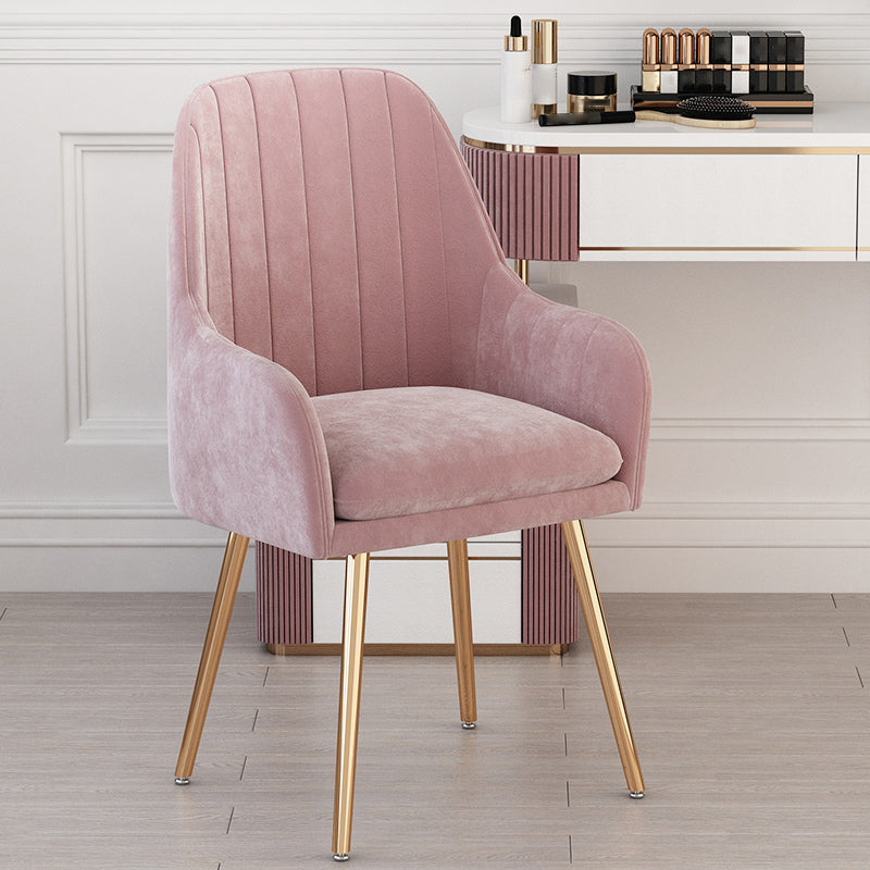 Silla de comedor tapizada escandinava con respaldo sólido, silla individual para el hogar