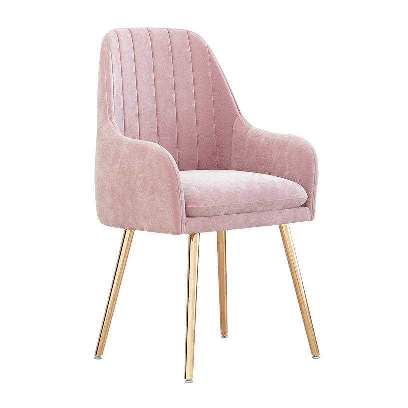 Silla de comedor tapizada escandinava con respaldo sólido, silla individual para el hogar