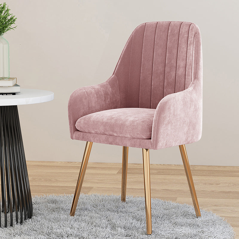 Silla de comedor tapizada escandinava con respaldo sólido, silla individual para el hogar