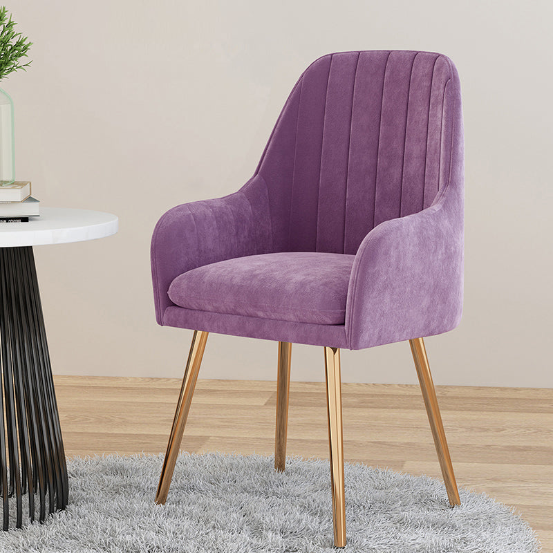 Silla de comedor tapizada escandinava con respaldo sólido, silla individual para el hogar