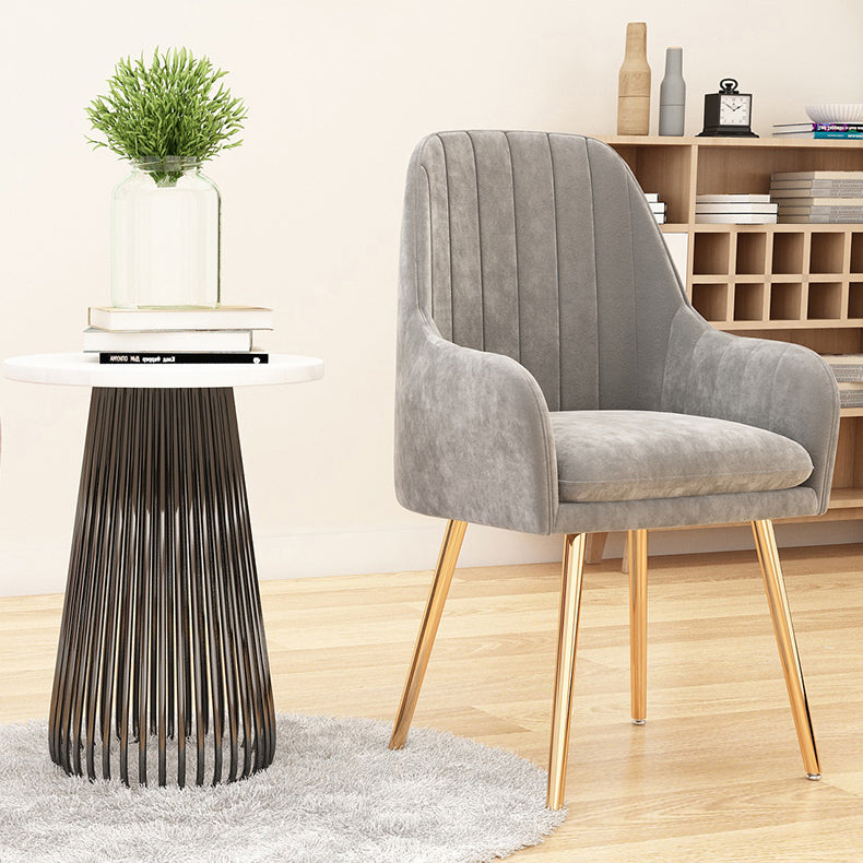 Silla de comedor tapizada escandinava con respaldo sólido, silla individual para el hogar