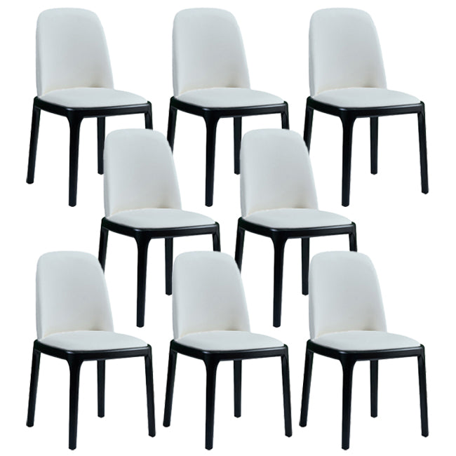 Chaise de salle à manger industrielle en bois, chaises sans accoudoirs en Faux cuir pour usage domestique