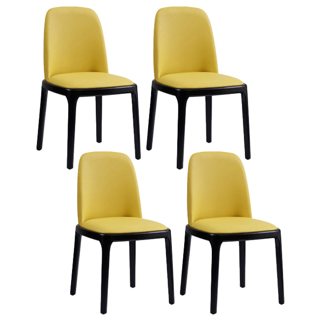 Chaise de salle à manger industrielle en bois, chaises sans accoudoirs en Faux cuir pour usage domestique