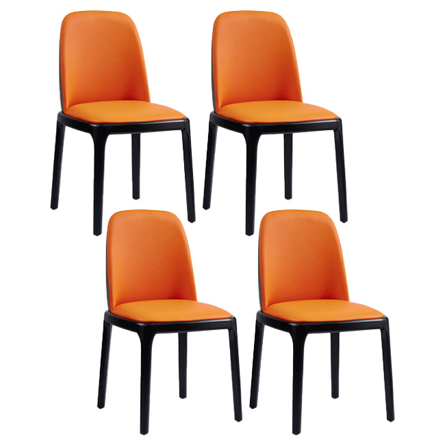 Chaise de salle à manger industrielle en bois, chaises sans accoudoirs en Faux cuir pour usage domestique