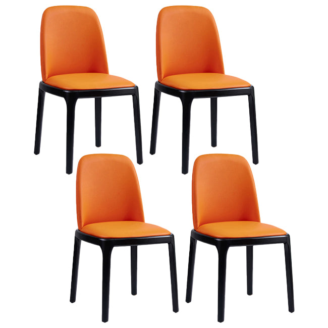 Chaise de salle à manger industrielle en bois, chaises sans accoudoirs en Faux cuir pour usage domestique