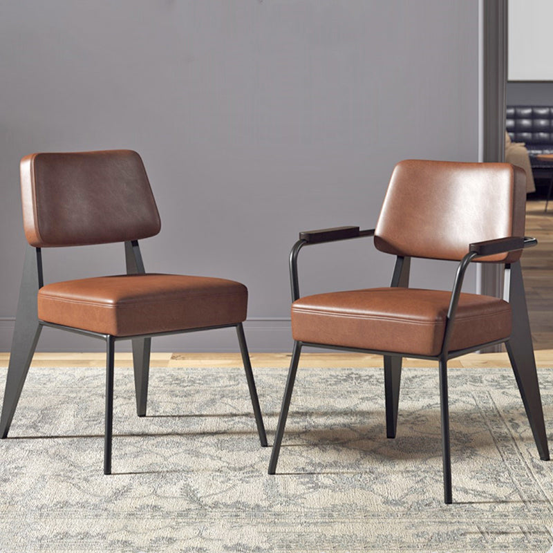 Chaise de salle à manger en métal de style industrie
