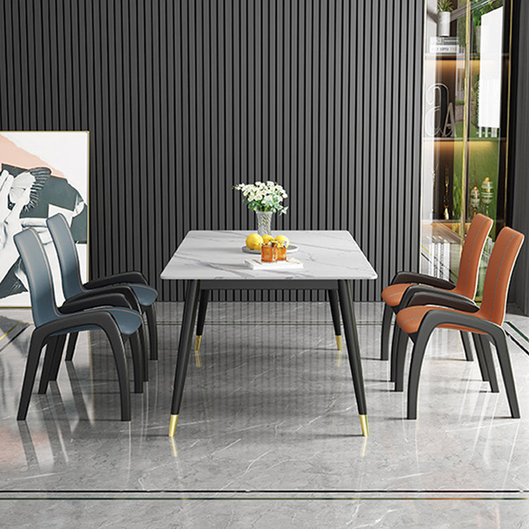 Silla de comedor de madera moderna, sillas laterales tapizadas sin brazos para restaurante (juego de 2)