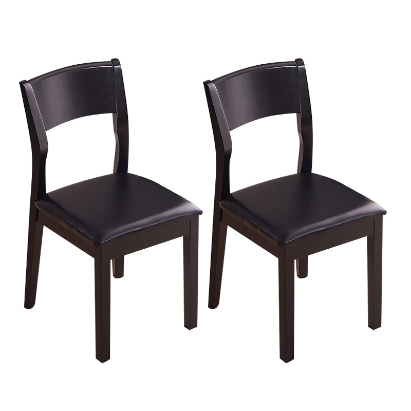 Chaise latérale rembourrée de chaise latérale sans bras contemporaine pour restaurant (ensemble de 2)