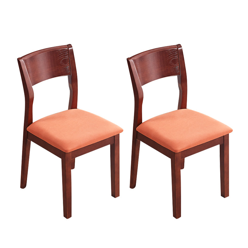 Chaise latérale rembourrée de chaise latérale sans bras contemporaine pour restaurant (ensemble de 2)