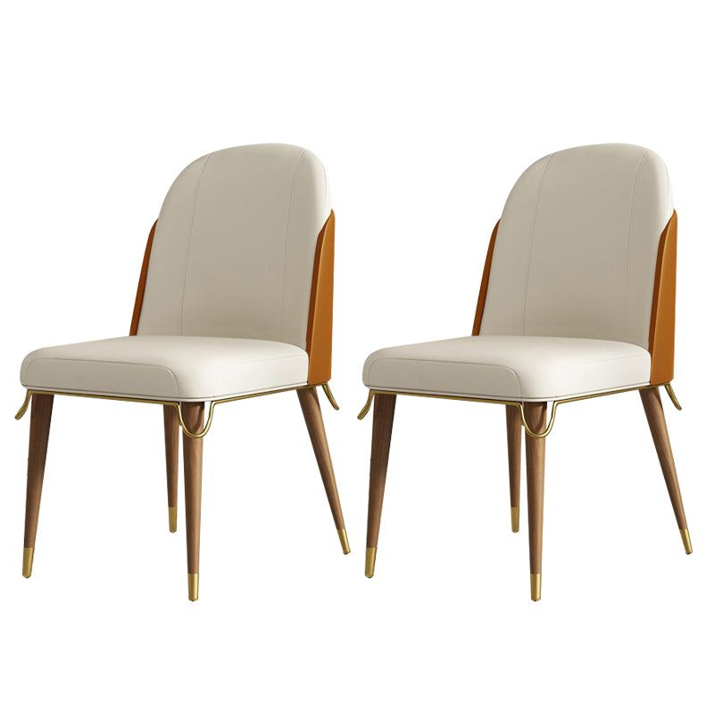Chaises de salle à manger en bois de style nordique, chaise Parsons sans accoudoirs pour restaurant (lot de 2)