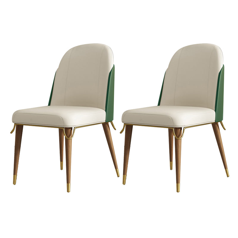 Chaises de salle à manger en bois de style nordique, chaise Parsons sans accoudoirs pour restaurant (lot de 2)