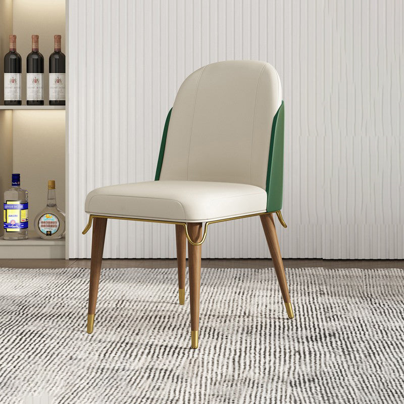 Chaises de salle à manger en bois de style nordique, chaise Parsons sans accoudoirs pour restaurant (lot de 2)