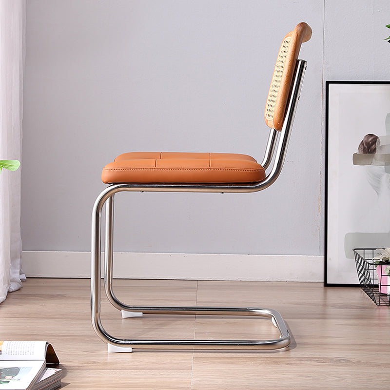 Silla de metal de estilo moderno Comedor Cocina Sillas laterales con respaldo abierto