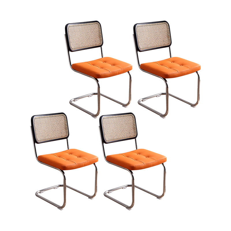 Silla de metal de estilo moderno Comedor Cocina Sillas laterales con respaldo abierto