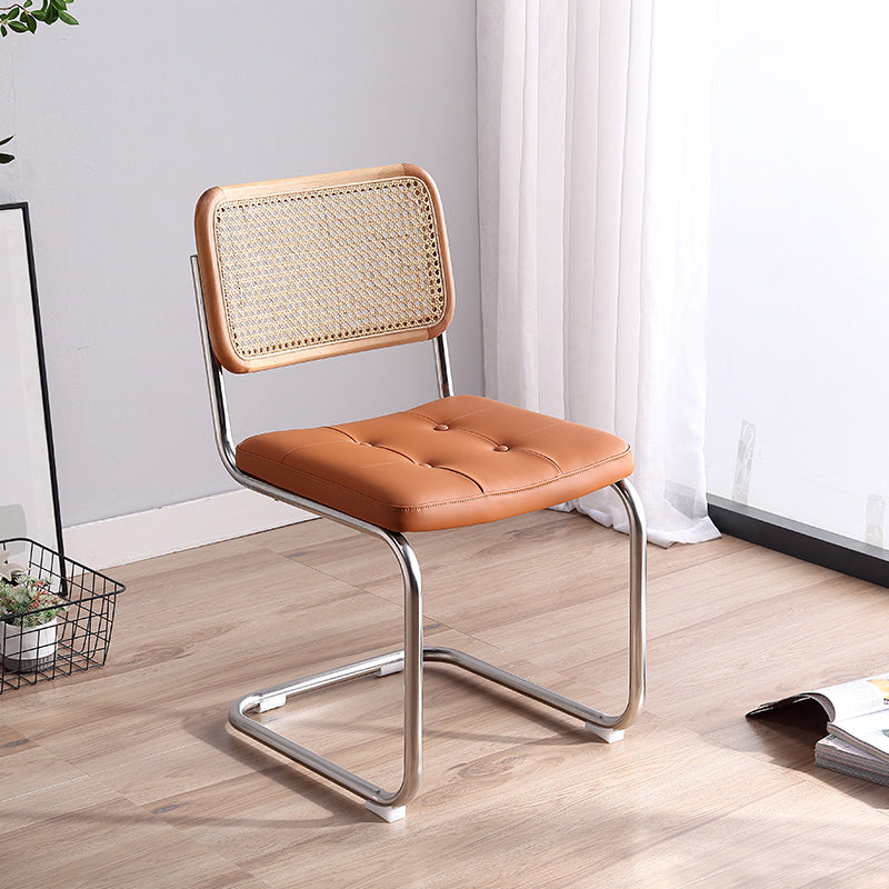 Chaises latérales à dossier ouvert de cuisine de salle à manger de chaise en métal de style contemporain