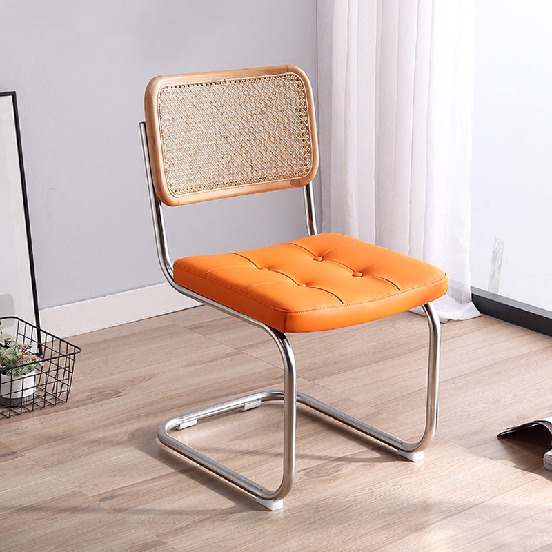 Silla de metal de estilo moderno Comedor Cocina Sillas laterales con respaldo abierto