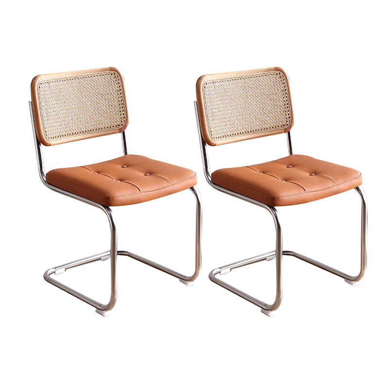 Silla de metal de estilo moderno Comedor Cocina Sillas laterales con respaldo abierto
