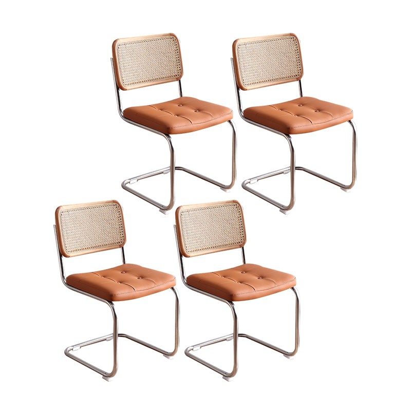 Silla de metal de estilo moderno Comedor Cocina Sillas laterales con respaldo abierto