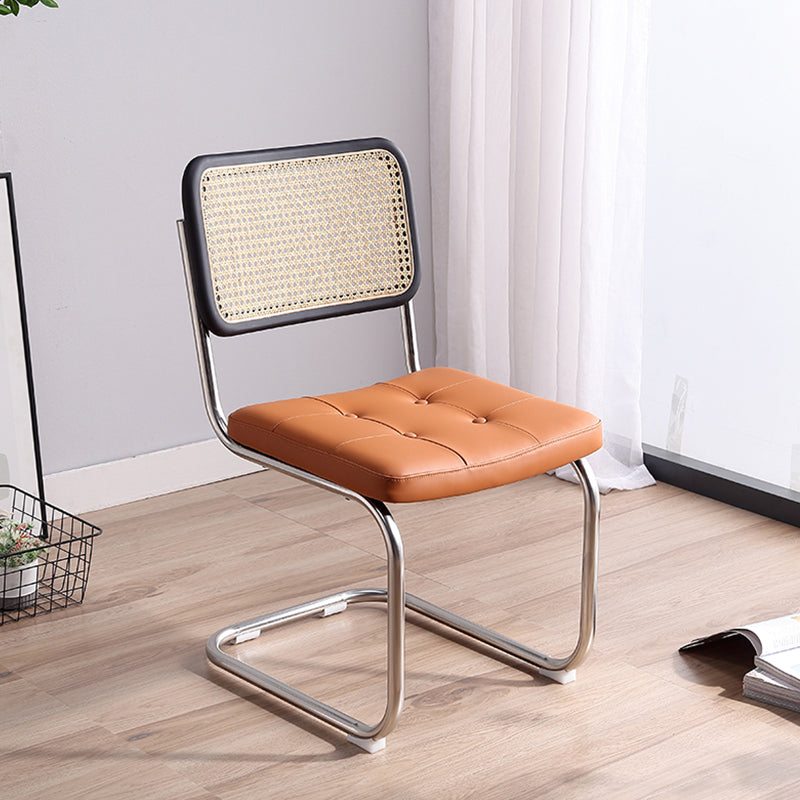 Chaises latérales à dossier ouvert de cuisine de salle à manger de chaise en métal de style contemporain