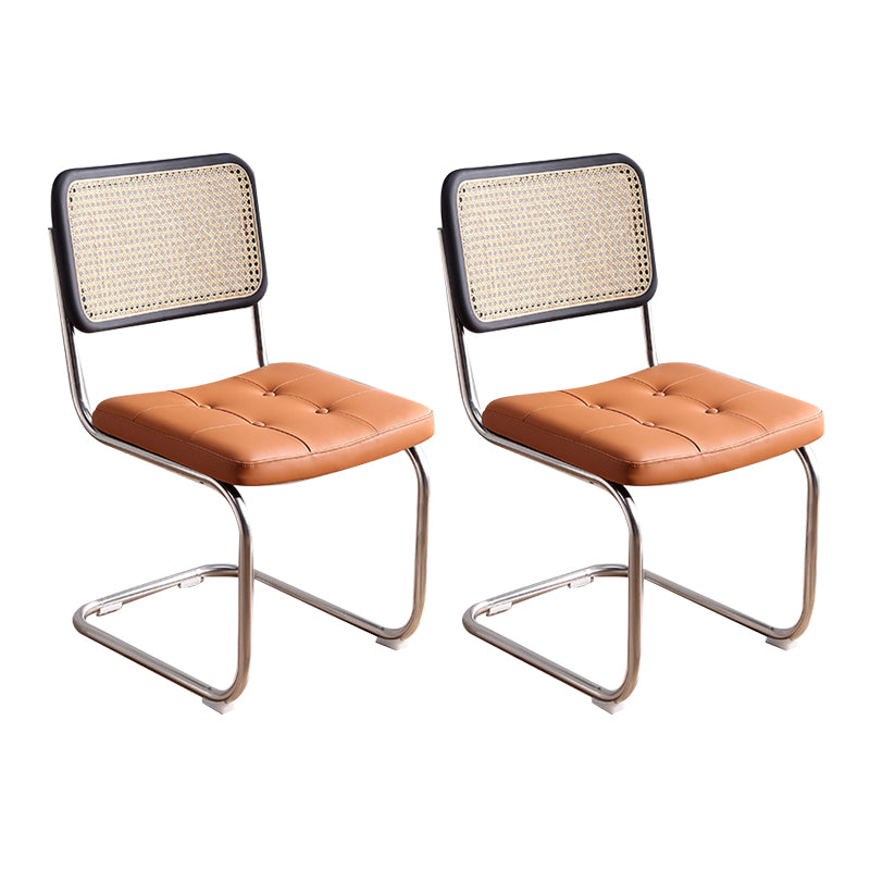 Silla de metal de estilo moderno Comedor Cocina Sillas laterales con respaldo abierto