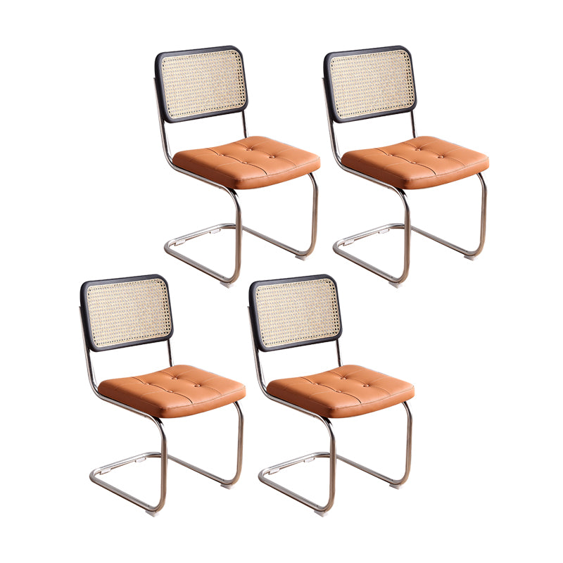 Silla de metal de estilo moderno Comedor Cocina Sillas laterales con respaldo abierto