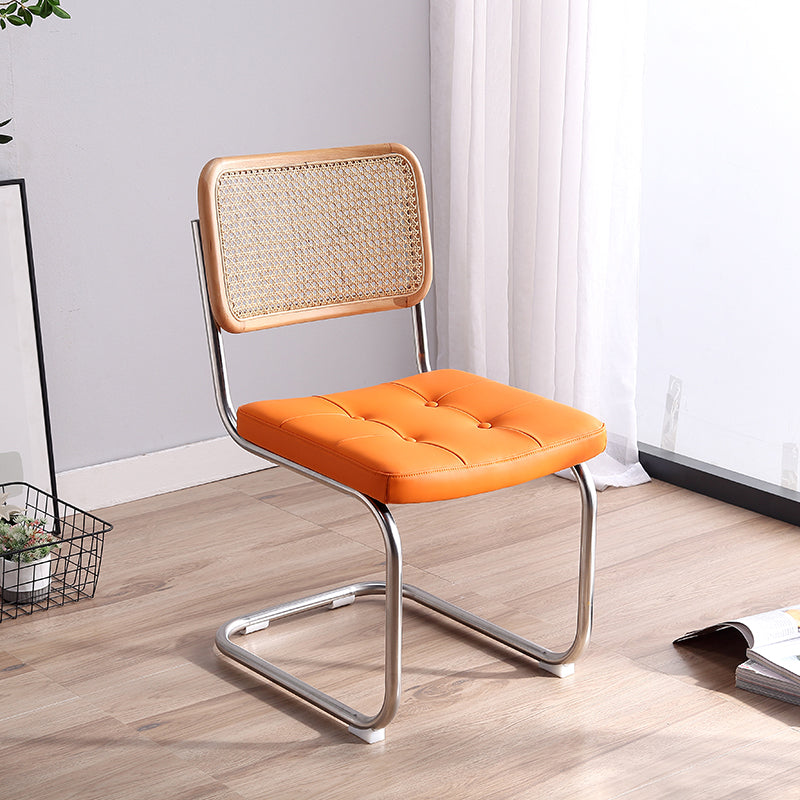 Chaises latérales à dossier ouvert de cuisine de salle à manger de chaise en métal de style contemporain