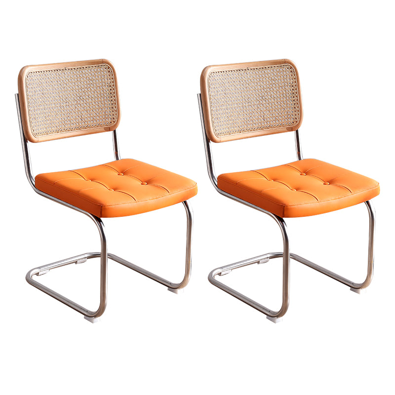Silla de metal de estilo moderno Comedor Cocina Sillas laterales con respaldo abierto