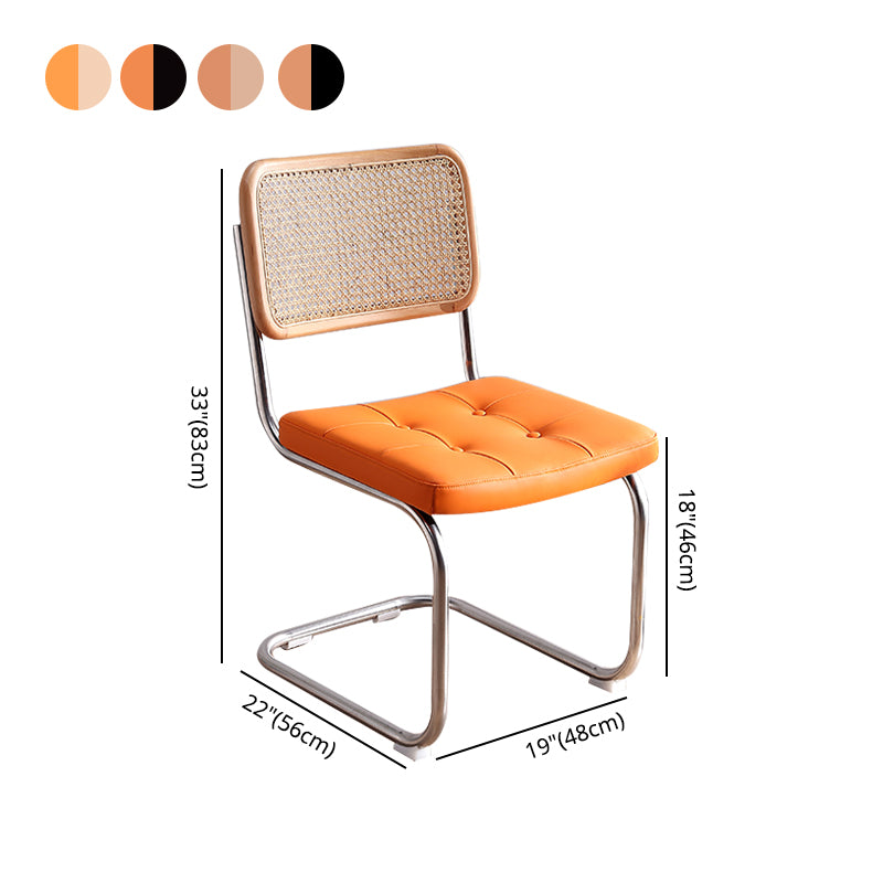Silla de metal de estilo moderno Comedor Cocina Sillas laterales con respaldo abierto