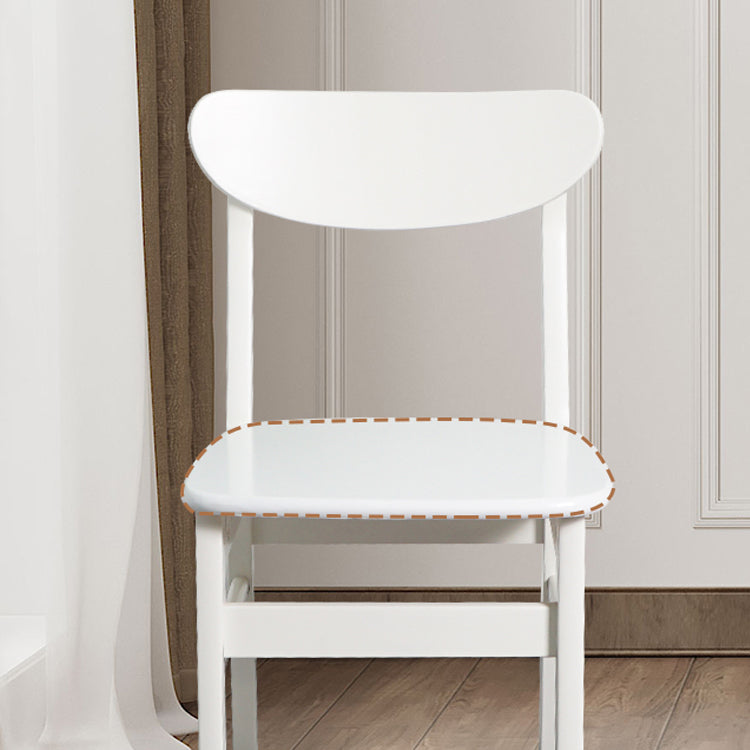 Silla auxiliar escandinava de madera de caucho con respaldo abierto, silla de comedor tapizada natural (juego de 2)