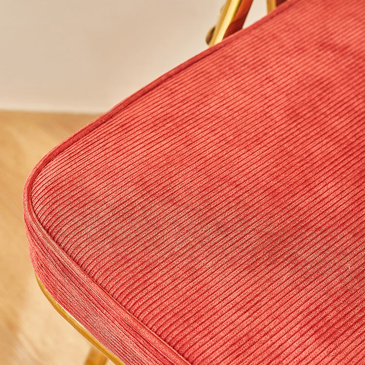 Sillas de comedor estilo Glam, sillas laterales sin brazos de cocina con patas de metal