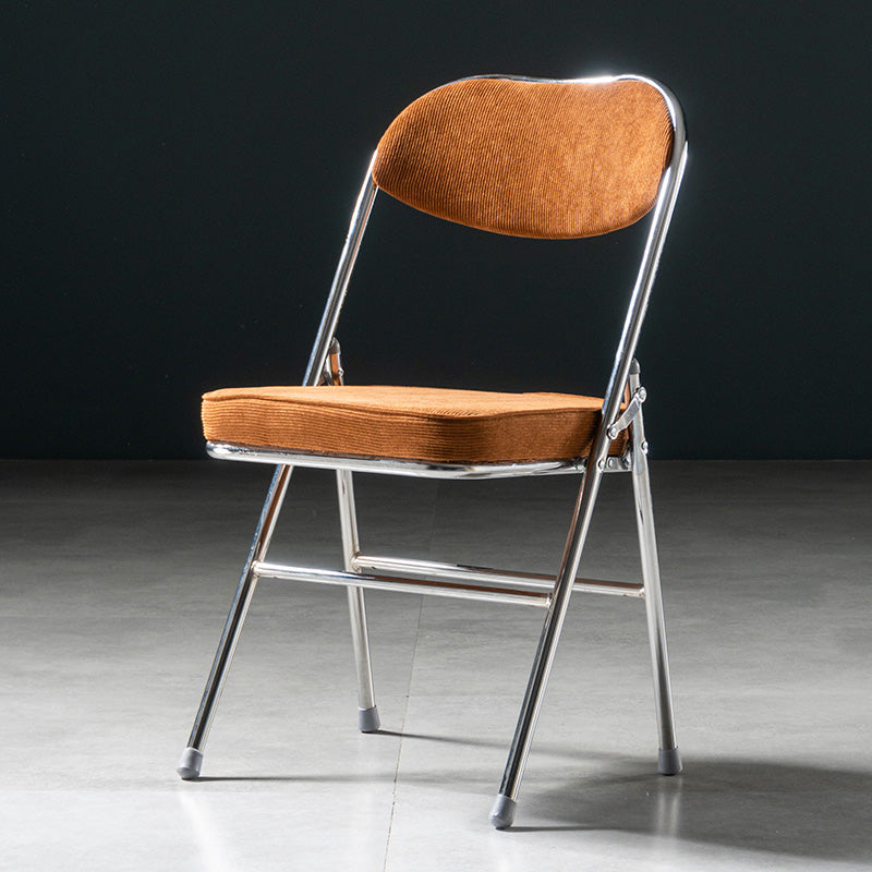 Sillas de comedor estilo Glam, sillas laterales sin brazos de cocina con patas de metal