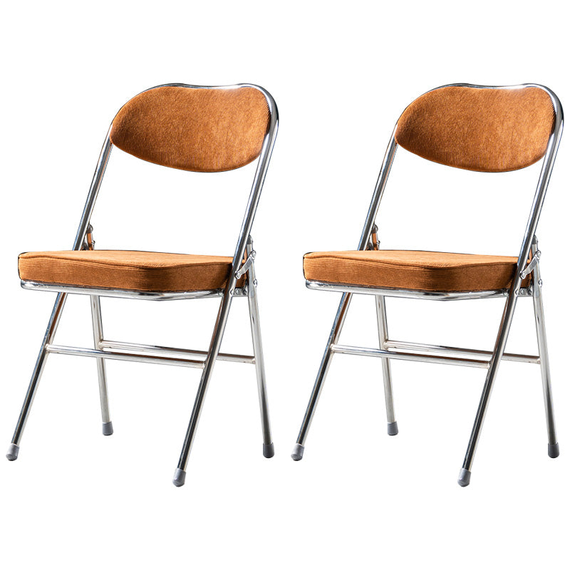 Sillas de comedor estilo Glam, sillas laterales sin brazos de cocina con patas de metal
