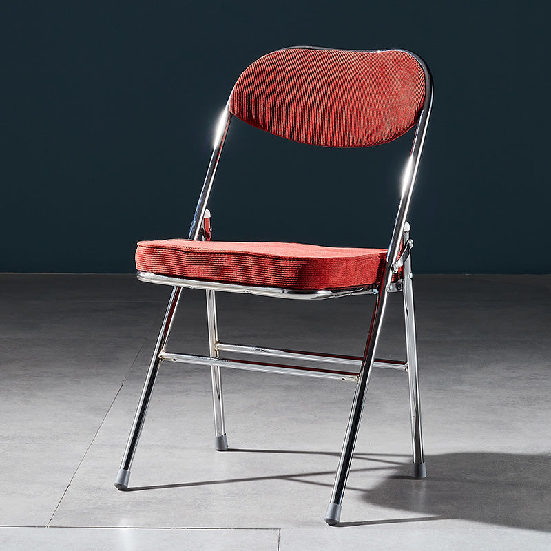 Sillas de comedor estilo Glam, sillas laterales sin brazos de cocina con patas de metal
