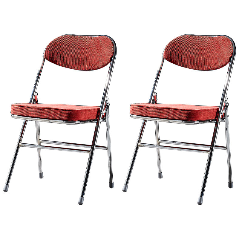 Sillas de comedor estilo Glam, sillas laterales sin brazos de cocina con patas de metal