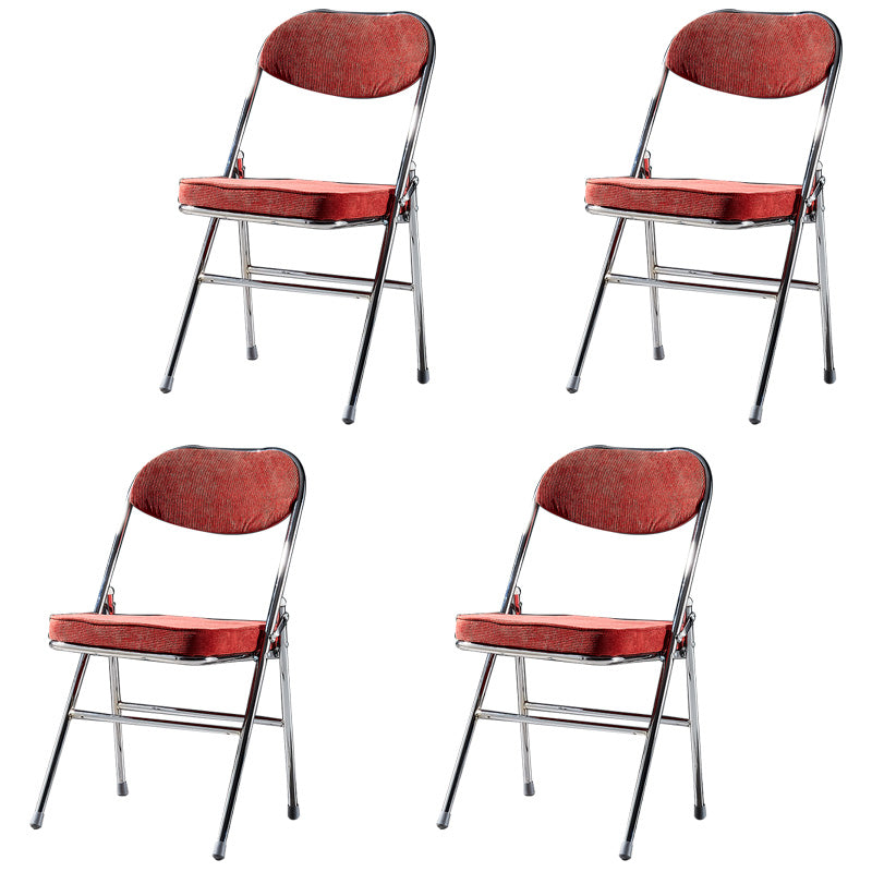Sillas de comedor estilo Glam, sillas laterales sin brazos de cocina con patas de metal