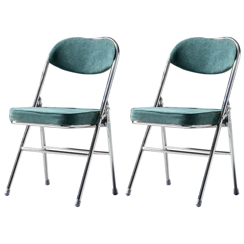 Sillas de comedor estilo Glam, sillas laterales sin brazos de cocina con patas de metal